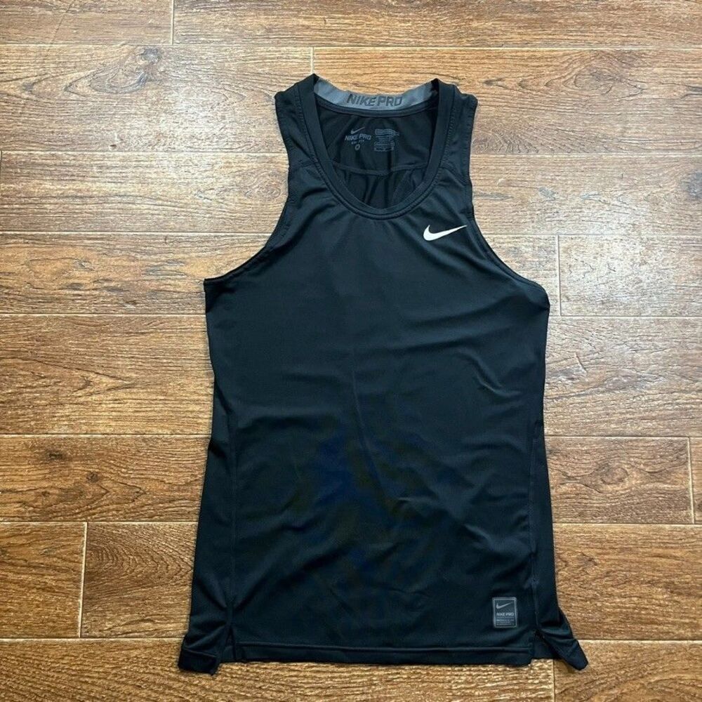 Nike Pro Compression Tank Womens Medium Black Sleeveless Training Dri-Fit Gym